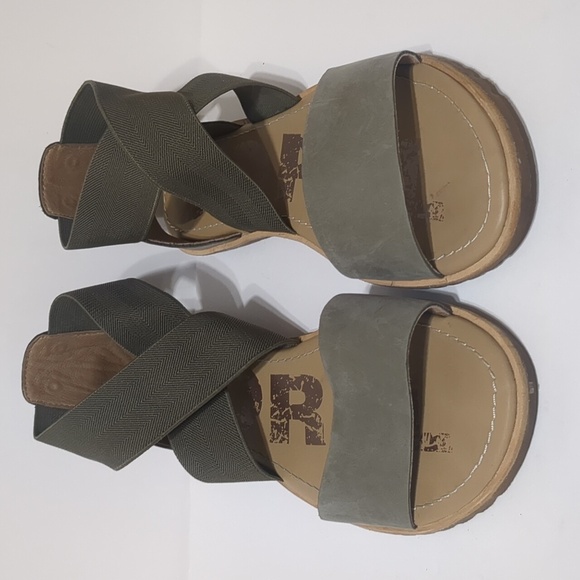 Sorel Ella Cross Ankle Strap Flat Sandal women size 6.5 - Picture 2 of 7